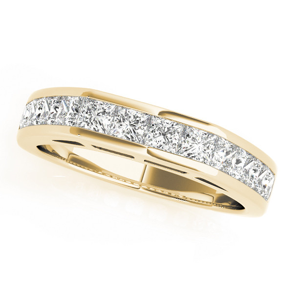 1.2 Ct Lab-Created Princess Cut Aisley  Diamond Rings in 9K White Gold