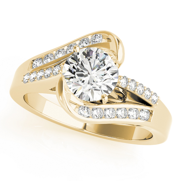 SunshineDiamonds Side Stone Diamond Diamond Rings in 9K Yellow Gold and 0.50 Carat Lab Grown Diamond