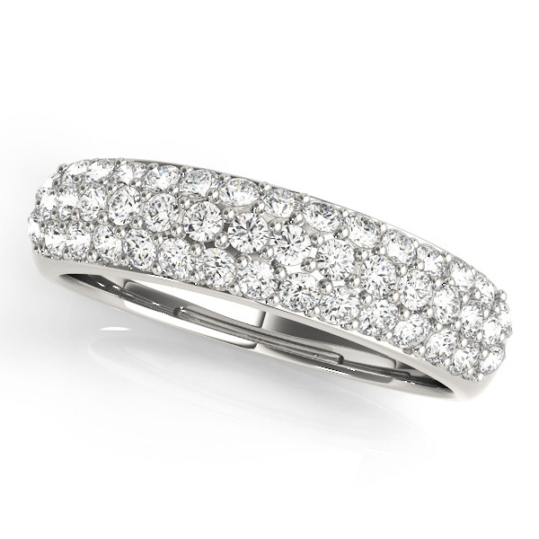 0.62 Ct Lab-Created Round Cut Gurnaaz  Diamond Rings in 9K White Gold