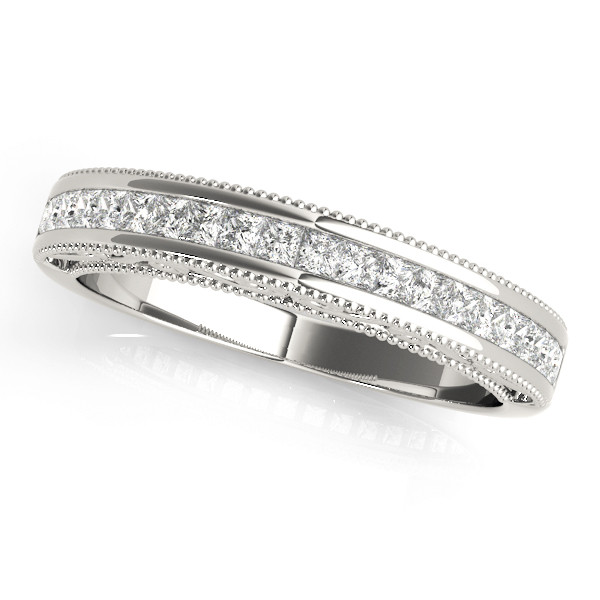 0.33 Ct Lab-Created Princess Cut Adelita  Diamond Rings in 9K White Gold