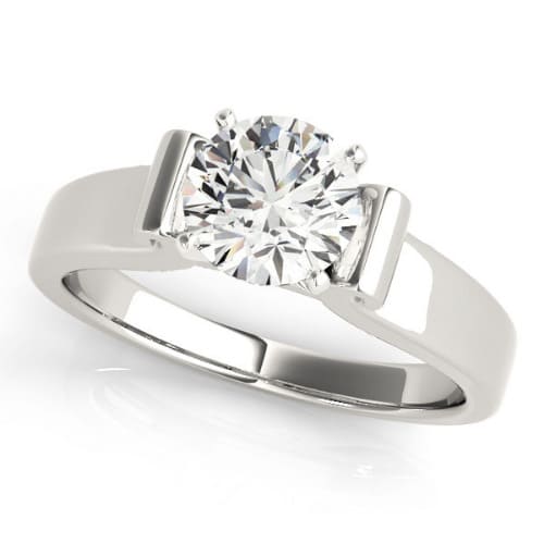 0.1 Ct Natural Round Cut Nelwyna  Solitaire Diamond Rings in Silver 925