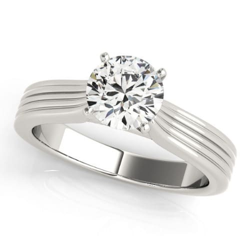 0.1 Ct Natural Round Cut Nevila  Solitaire Diamond Rings in Silver 925