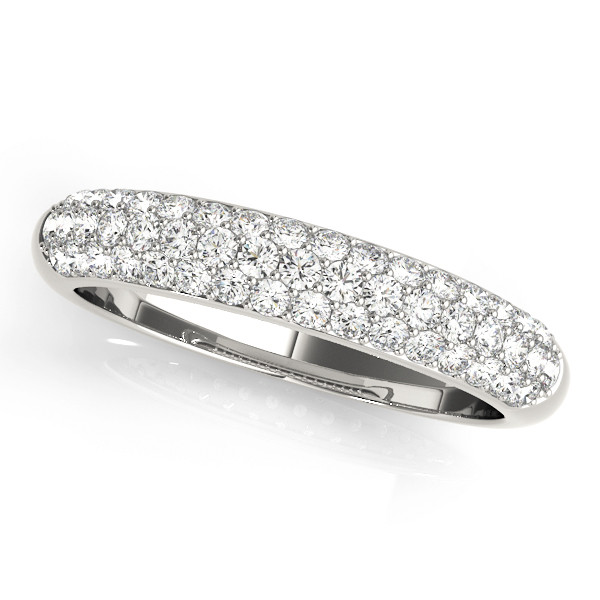 0.62 Ct Lab-Created Round Cut Camri  Diamond Rings in 9K White Gold
