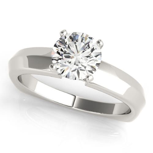 0.2 Ct Natural Round Cut Nogga  Solitaire Diamond Rings in Silver 925