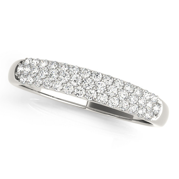 0.42 Ct Lab-Created Round Cut Juliett  Diamond Rings in 9K White Gold
