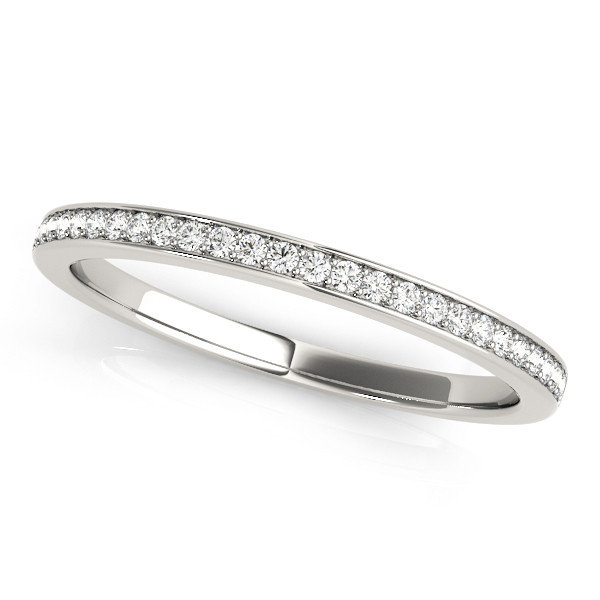 0.13 Ct Lab Grown Round Cut Riana  Diamond Rings in 9K White Gold