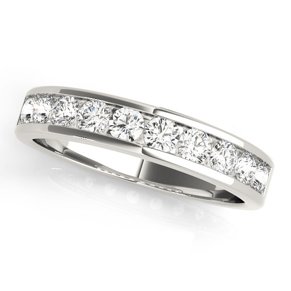 0.75 Ct Lab-Created Round Cut Corbyn  Diamond Rings in 9K White Gold