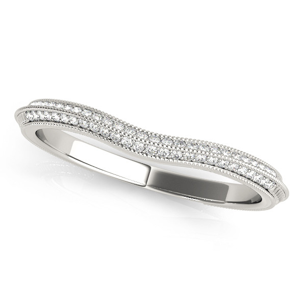 0.16 Ct Lab-Created Round Cut Adia  Diamond Rings in 9K White Gold