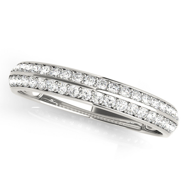 0.2 Ct Lab-Created Round Cut Analiz  Diamond Rings in 9K White Gold