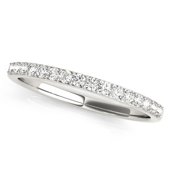 0.16 Ct Lab-Created Round Cut Andy Three Quarter Eternity Diamond Rings in 9K White Gold