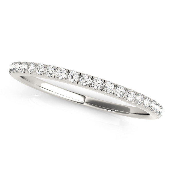 0.2 Ct Lab-Created Round Cut Raha Three Quarter Eternity Diamond Rings in 9K White Gold
