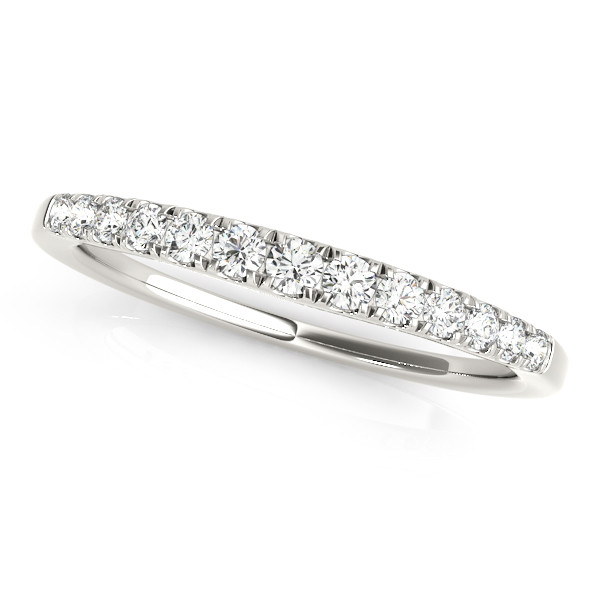 0.07 Ct Lab-Created Round Cut Korah Three Quarter Eternity Diamond Rings in 9K White Gold