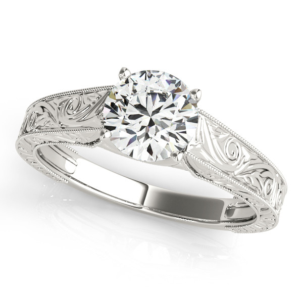 0.2 Ct Natural Diamond Round Cut Leonie  Engagement Rings in Silver 925
