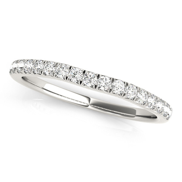 0.33 Ct Lab-Created Round Cut Layal Three Quarter Eternity Diamond Rings in 9K White Gold