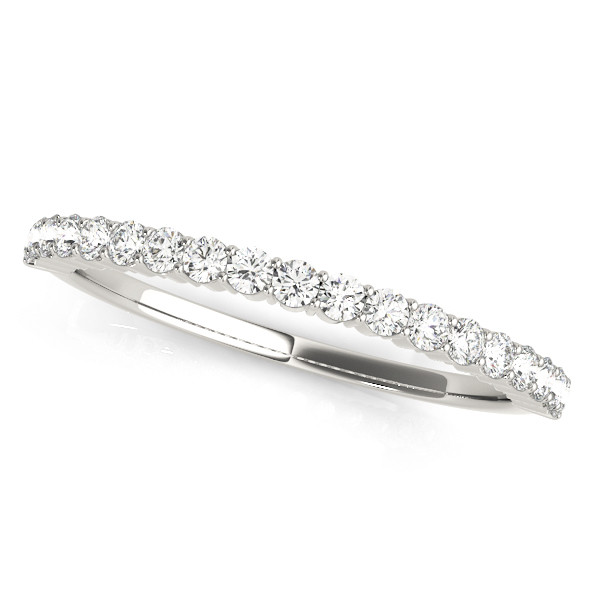 0.33 Ct Lab-Created Round Cut Alayiah Three Quarter Eternity Diamond Rings in 9K White Gold