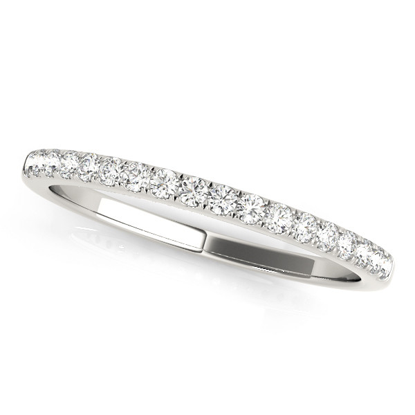 0.12 Ct Lab-Created Round Cut Amera Three Quarter Eternity Diamond Rings in 9K White Gold