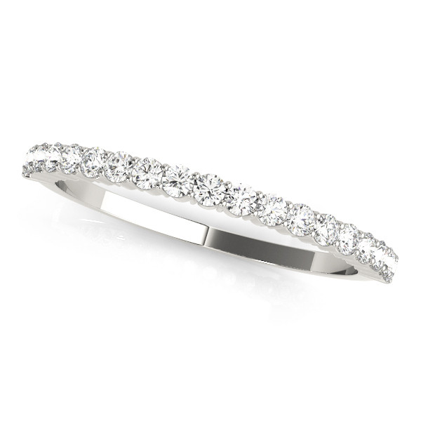 0.33 Ct Lab-Created Round Cut Amarii Three Quarter Eternity Diamond Rings in 9K White Gold