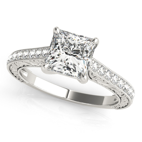 0.2 Ct Natural Diamond Round Cut Landrie  Engagement Rings in Silver 925