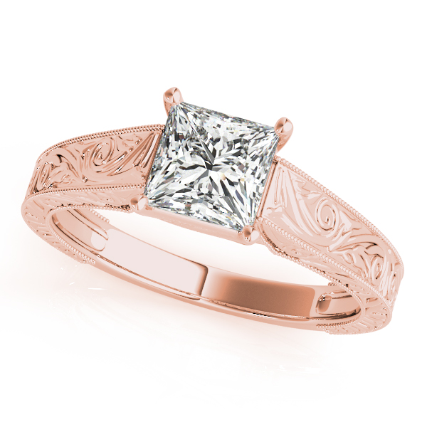 0.1 Ct Lab-Created Princess Cut Norabel  Solitaire Diamond Rings in Silver 925