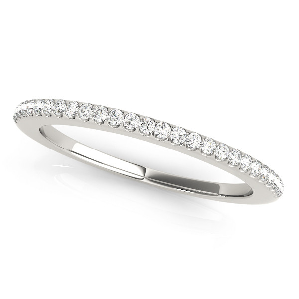 0.12 Ct Lab-Created Round Cut Tasnim Three Quarter Eternity Diamond Rings in 9K White Gold