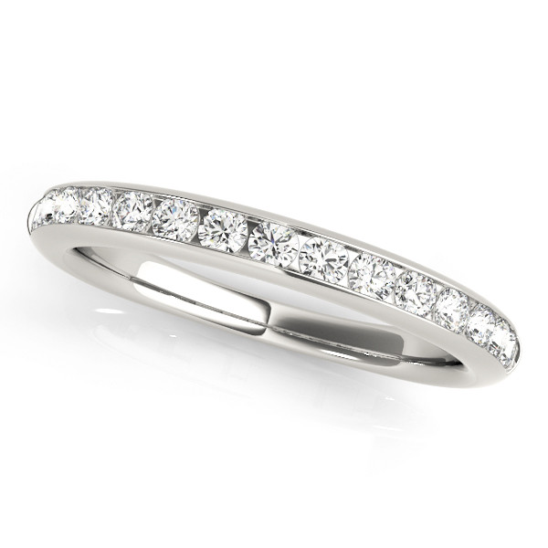 0.27 Ct Lab Grown Round Cut Jersi  Diamond Rings in 9K White Gold