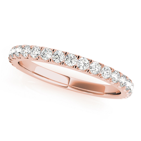Leigh Lab Grown Rose Gold Prong Three Quarter Eternity Diamond Ring