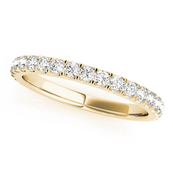 0.38 Ct Lab-Created Round Cut Leigh Three Quarter Eternity Diamond Rings in 9K White Gold