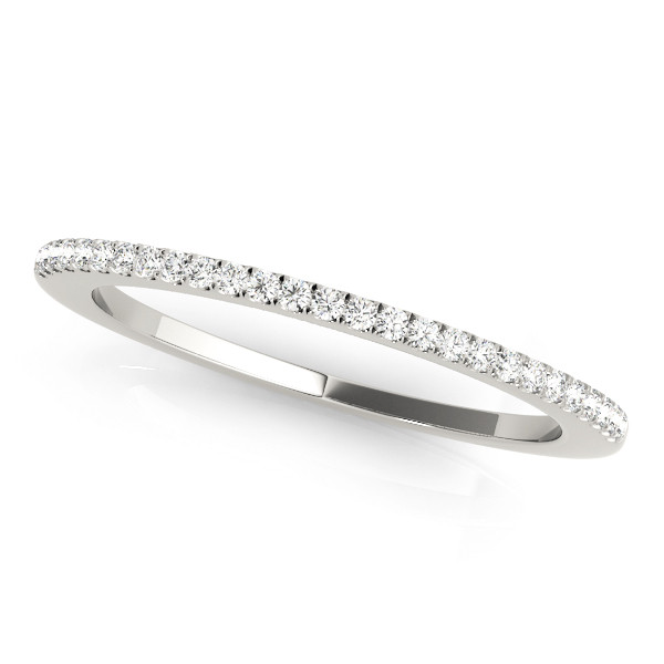 0.1 Ct Lab-Created Round Cut Waylon Three Quarter Eternity Diamond Rings in 9K White Gold