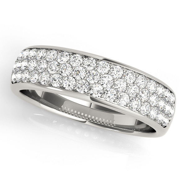 0.62 Ct Lab Grown Round Cut Cailynn  Diamond Rings in 9K White Gold