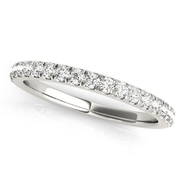0.25 Ct Lab-Created Round Cut Leina Three Quarter Eternity Diamond Rings in 9K White Gold