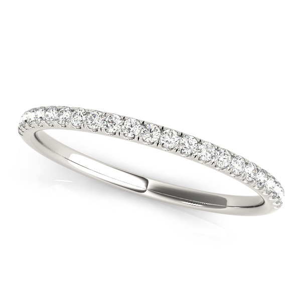 0.12 Ct Lab-Created Round Cut Kaida Three Quarter Eternity Diamond Rings in 9K White Gold