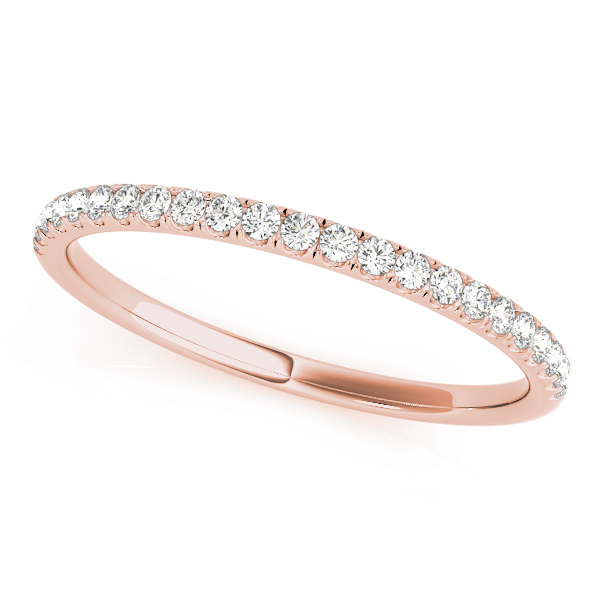 Nela Round Cut Micro Pave Set Diamond Half Eternity Ring