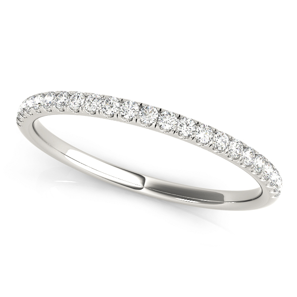 Nela Round Cut Micro Pave Set Diamond Half Eternity Ring