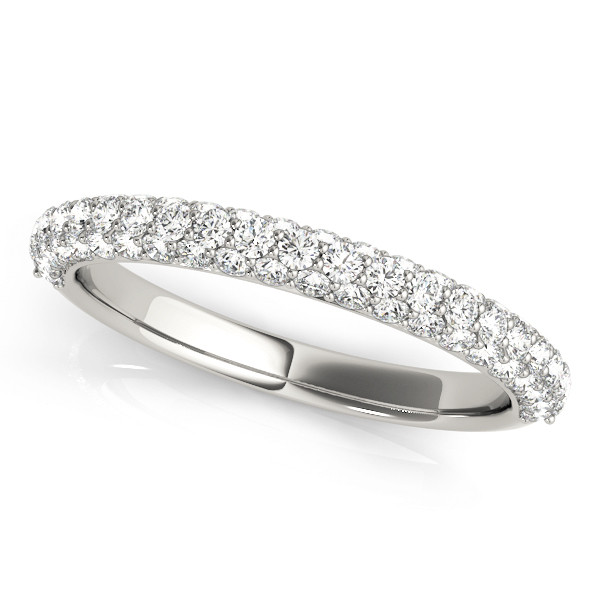 0.87 Ct Lab Grown Round Cut Analayah  Diamond Rings in 9K White Gold