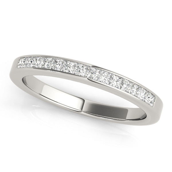 0.25 Ct Lab-Created Princess Cut Seneca  Diamond Rings in 9K White Gold