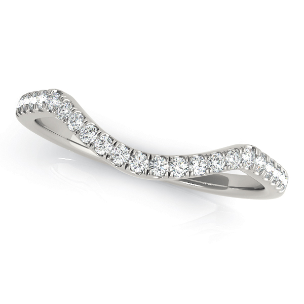 Ezra Lab Grown Diamond White Gold Shared Prong Set Shaped Women's Wedding Ring