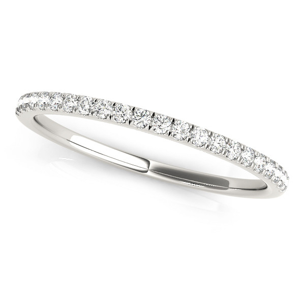 0.12 Ct Natural Round Cut Rayn Three Quarter Eternity Diamond Rings in 9K White Gold