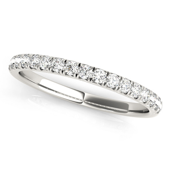 0.16 Ct Lab-Created Round Cut Raena Three Quarter Eternity Diamond Rings in 9K White Gold