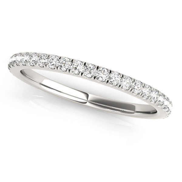 0.2 Ct Lab-Created Round Cut Rachell Three Quarter Eternity Diamond Rings in 9K White Gold