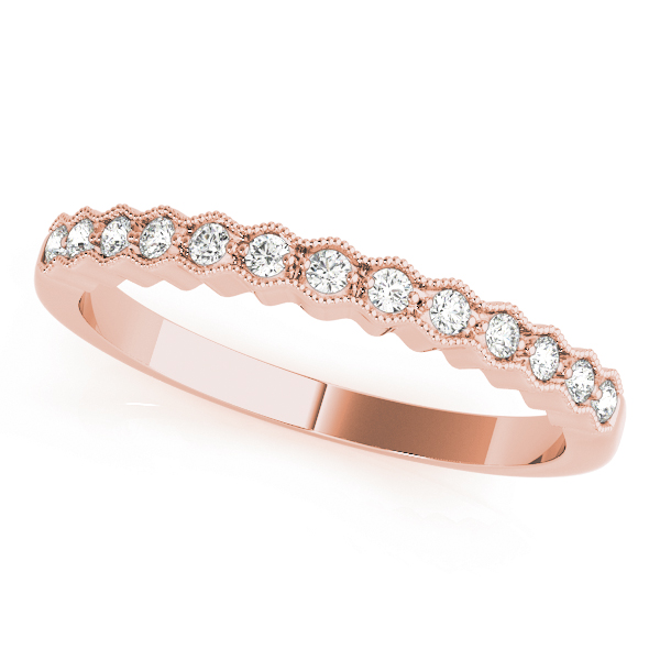 Chelsiya Lab Grown Rose Gold Bezel set  Diamond Ring