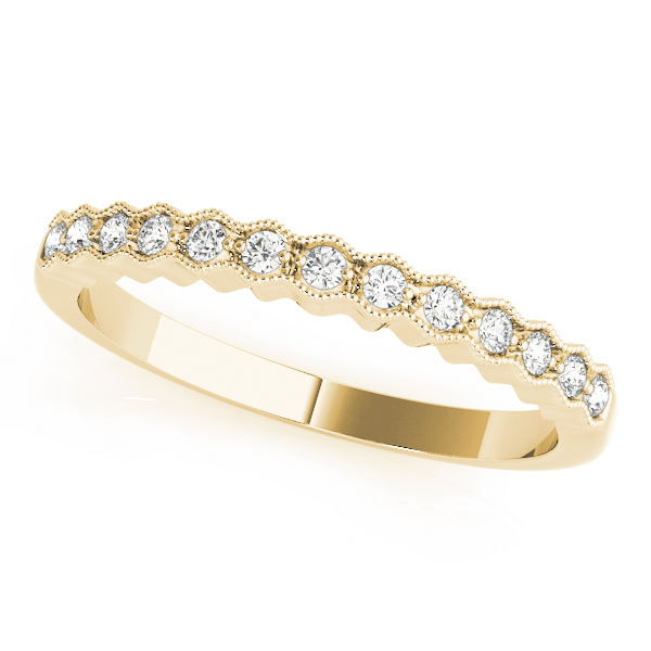 Chelsiya Lab Grown Yellow Gold Bezel set  Diamond Ring