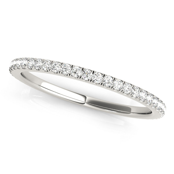 0.2 Ct Lab-Created Round Cut Alexi Three Quarter Eternity Diamond Rings in 9K White Gold