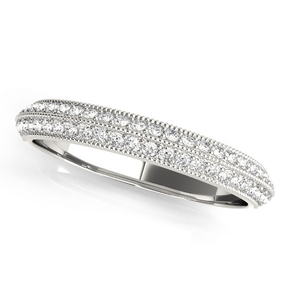 0.33 Ct Lab-Created Round Cut Kamorah  Diamond Rings in 9K White Gold