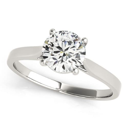 0.2 Ct Natural Round Cut Notekyn  Solitaire Diamond Rings in 9K White Gold