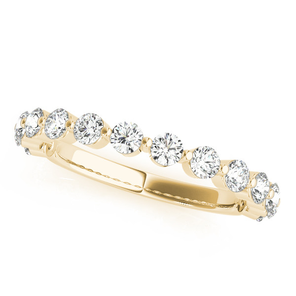 Lisbeth Lab Grown Yellow Gold Prong Three Quarter Eternity Diamond Ring