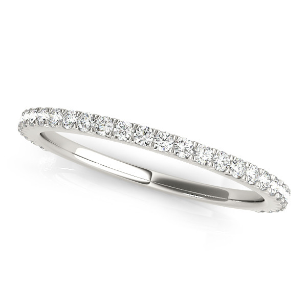 0.33 Ct Lab-Created Round Cut Srinika Three Quarter Eternity Diamond Rings in 9K White Gold