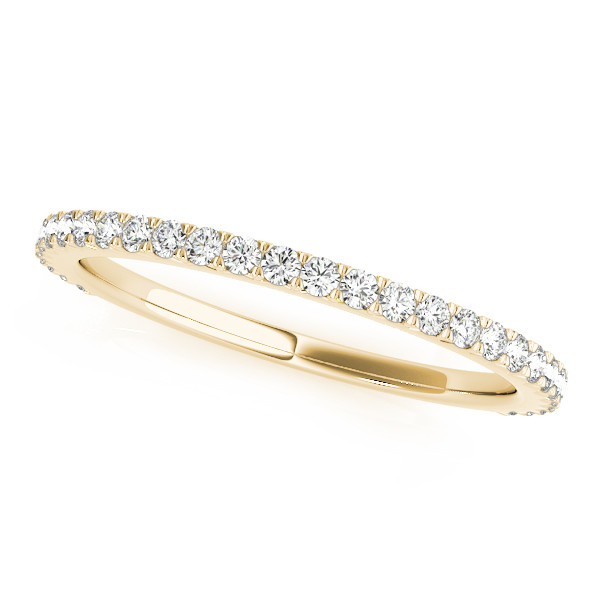 Srinika Lab Grown Yellow Gold Prong Three Quarter Eternity Diamond Ring