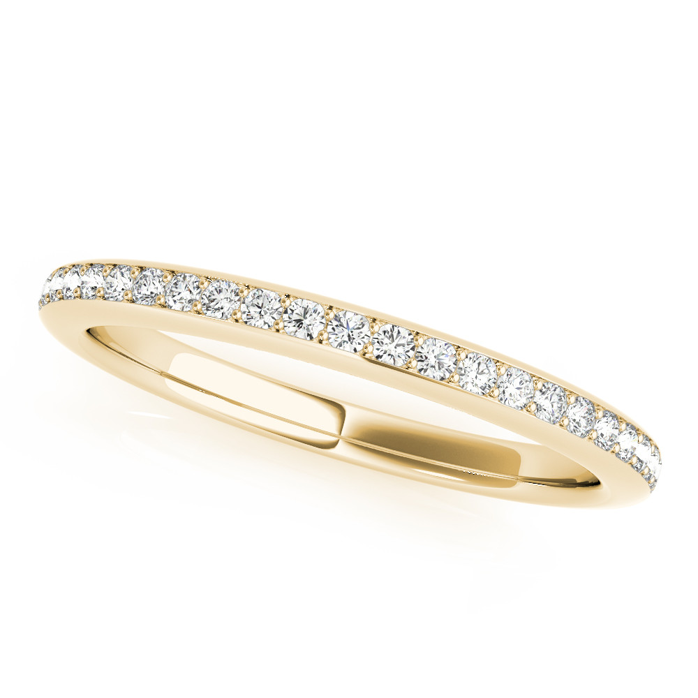 Layani Lab Grown Yellow Gold Prong Half Eternity Diamond Ring