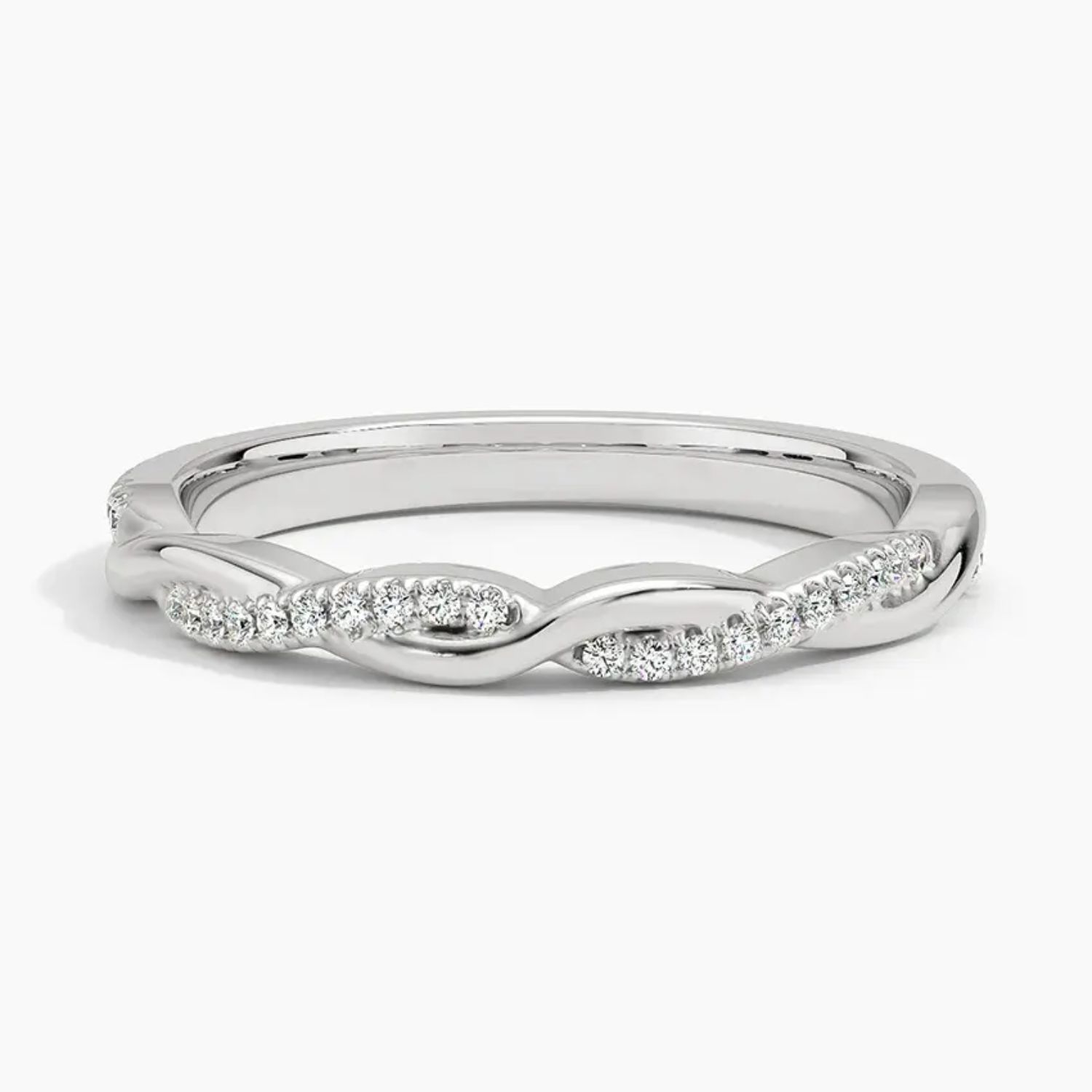 Custa Round Cut Twist Diamond Wedding Ring for Women