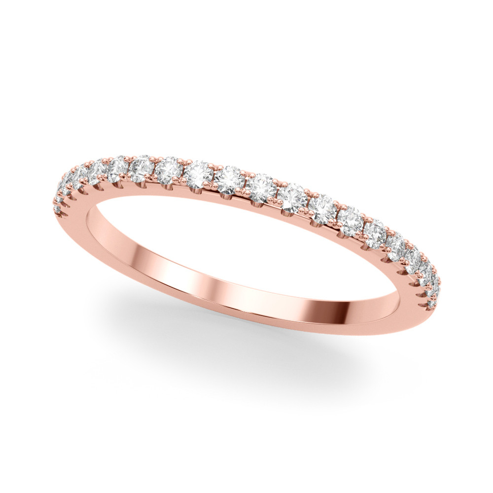 0.33 Ct Lab Grown Round Cut Jehlani Three Quarter Eternity Diamond Rings in 9K White Gold